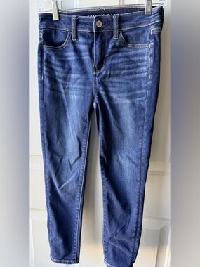 American Eagle Size 0 Short Jeans Next Level Stretch Dark Wash Skinny Jegging
